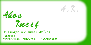 akos kneif business card